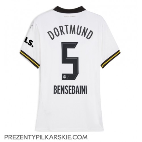 Stroje piłkarskie Borussia Dortmund Ramy Bensebaini #5 Koszulka Trzeciej dla damskie 2024-25 Krótki Rękaw